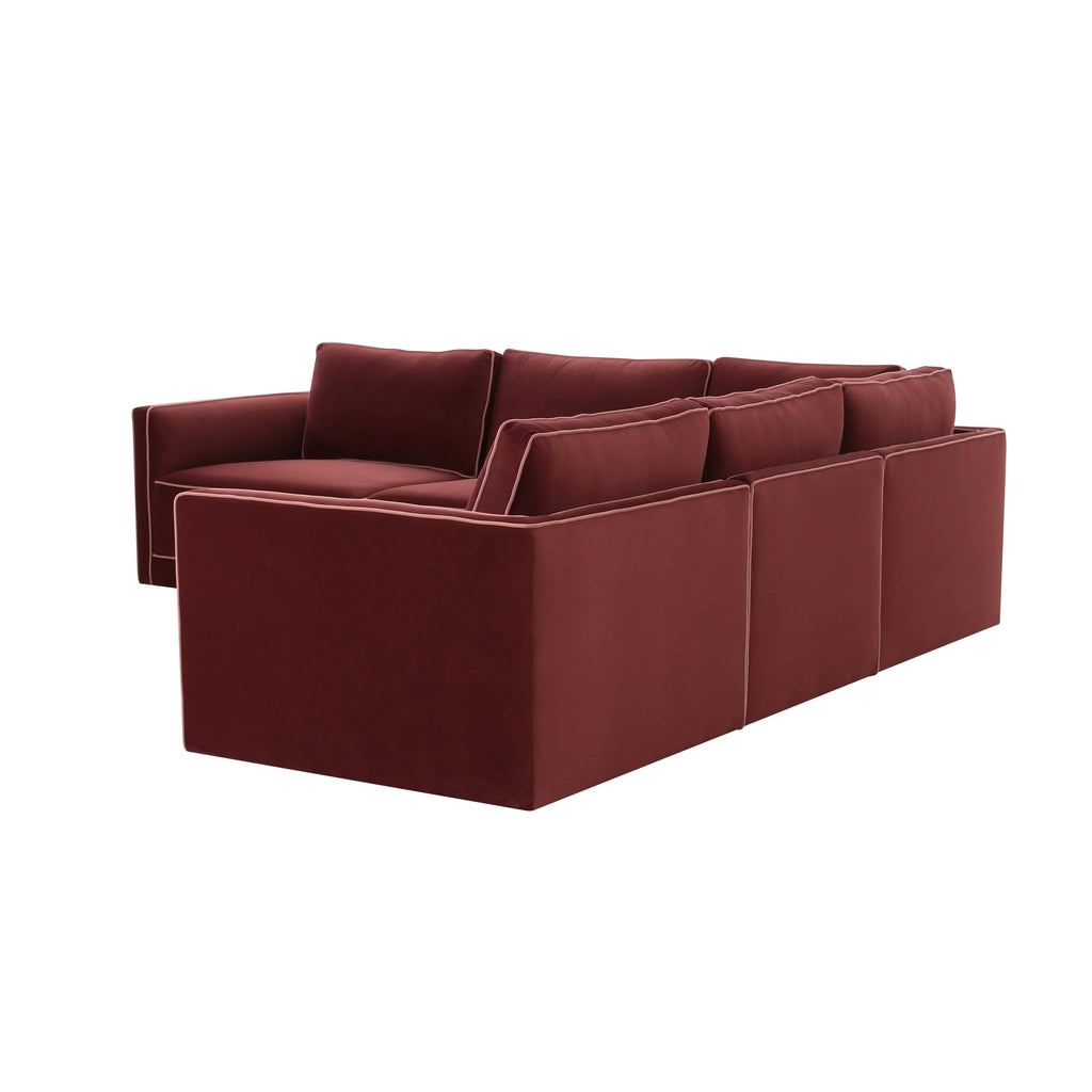 Willow 5-Piece Performance Velvet Modular L Sectional