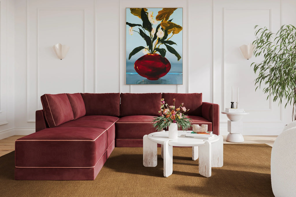 Willow 5-Piece Performance Velvet Modular Left Facing Sectional