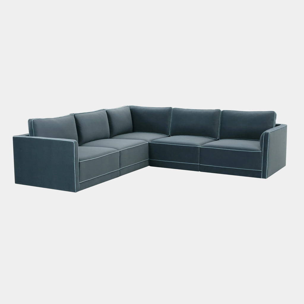 Willow 5-Piece Performance Velvet Modular L Sectional