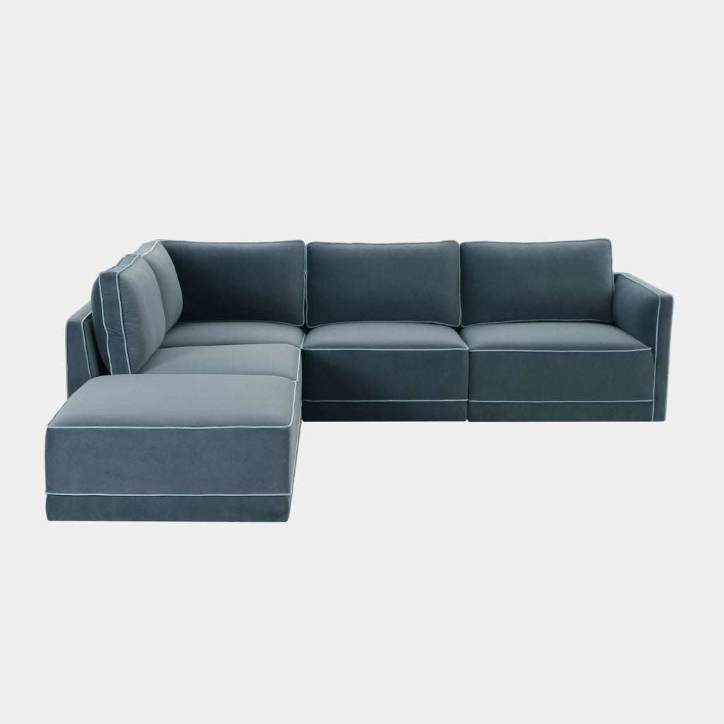 Willow 5-Piece Performance Velvet Modular Left Facing Sectional