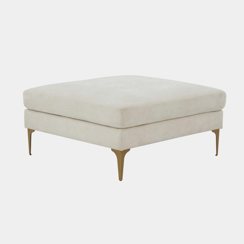 Serena Performance Velvet Ottoman