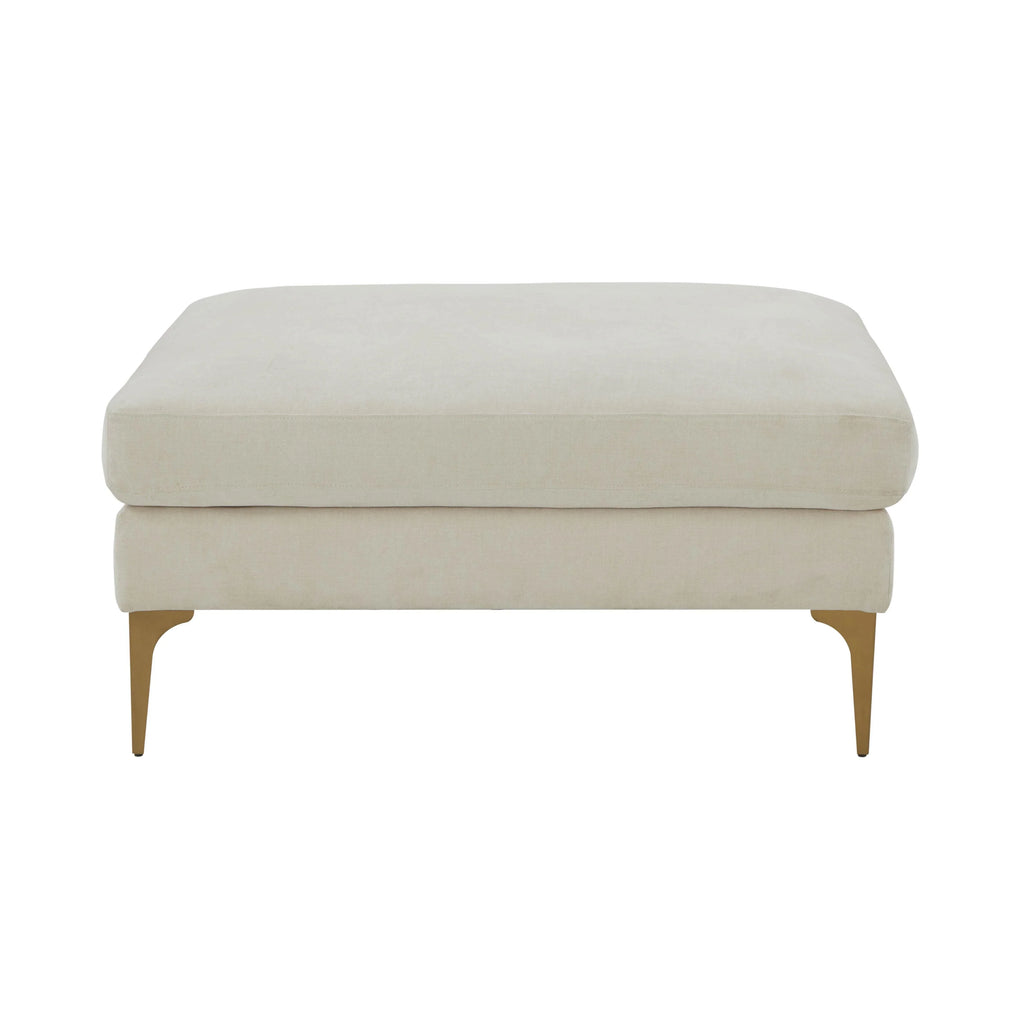 Serena Performance Velvet Ottoman