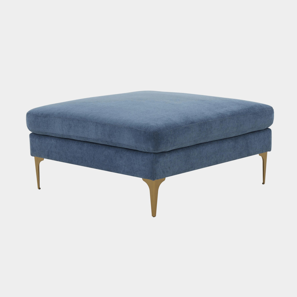Serena Performance Velvet Ottoman