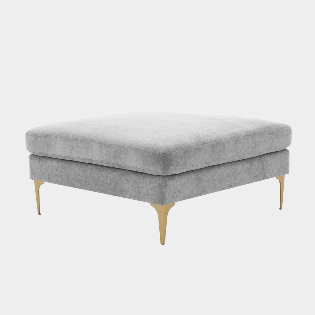 Serena Performance Velvet Ottoman