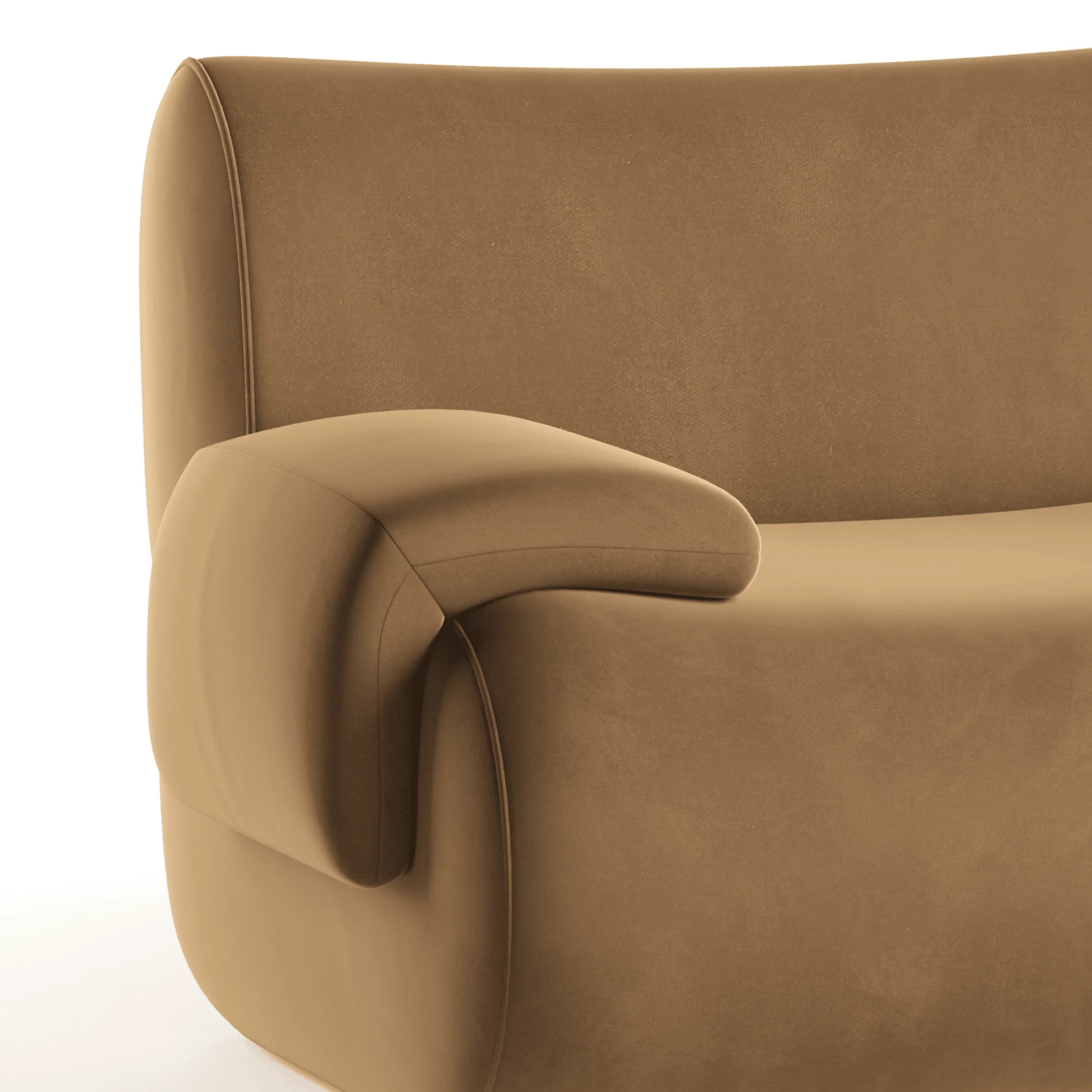 Zenith 116.5" Latte Brown Performance Velvet Modular Sofa