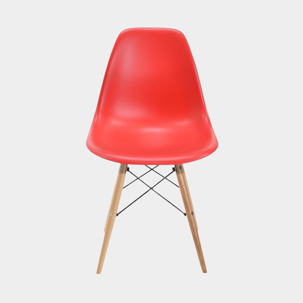 Eames Eiffel Molded Plastic Kids Chair - Wooden Legs