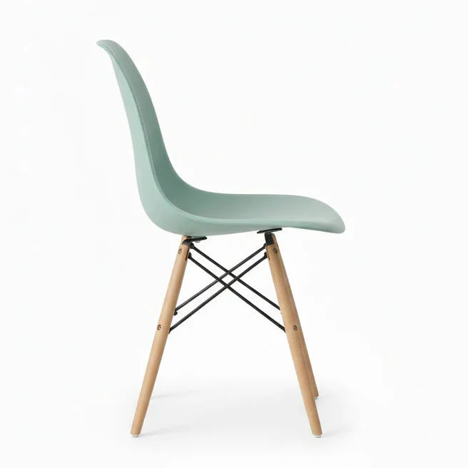 Eames Eiffel Molded Plastic Chair (Natural Base)