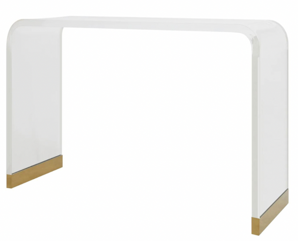 Waterfall Console with Gold Leaf
