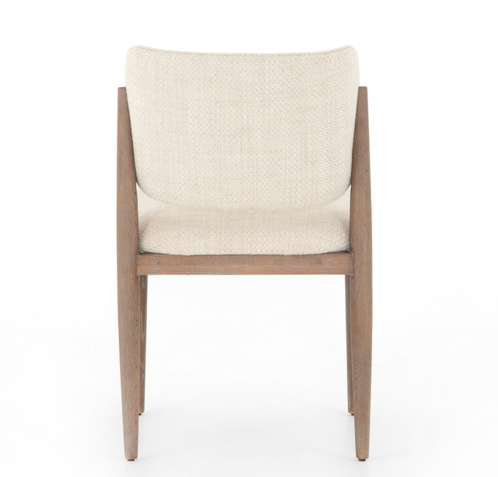 Wood Upholstered Dining Chair with Performance Fabric