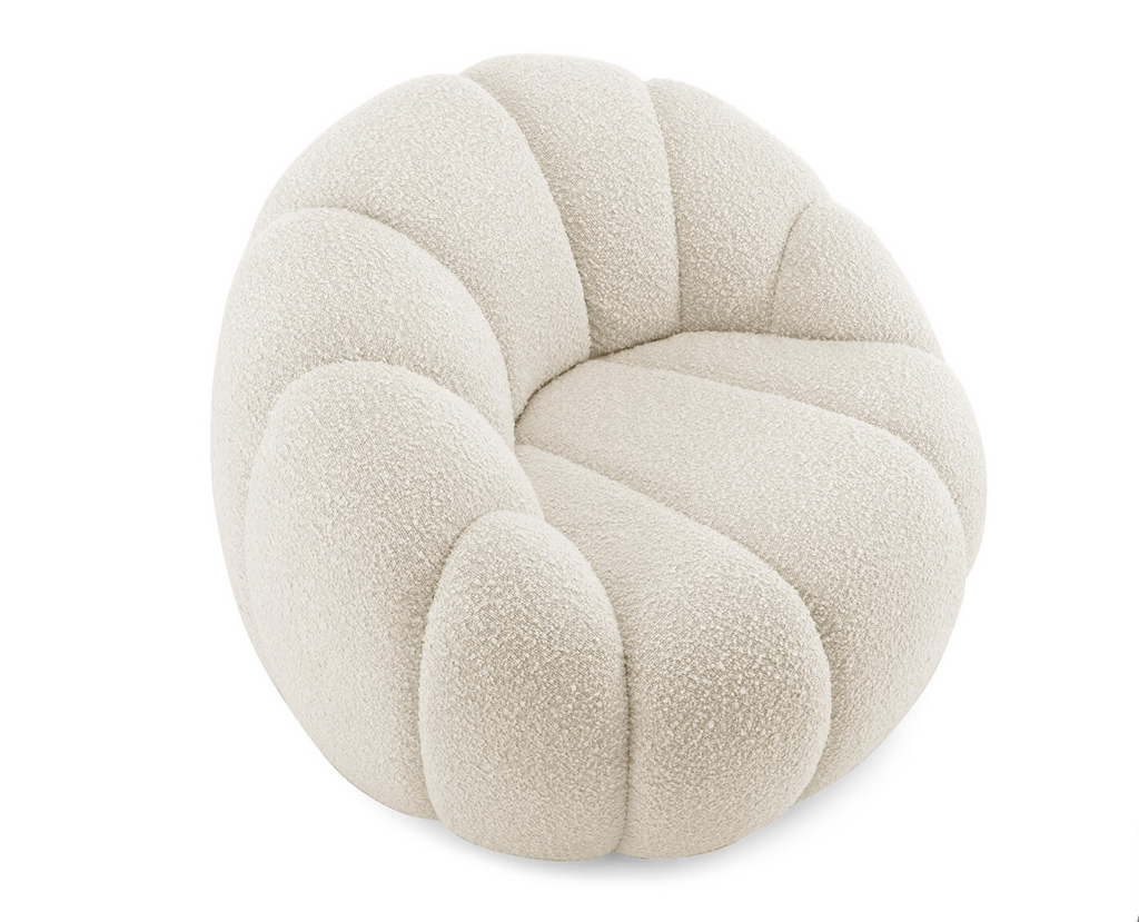 Pumpkin Lounge Boucle Chair