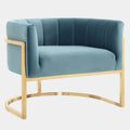 Magnolia Performance Velvet Accent Chair - Gold Base