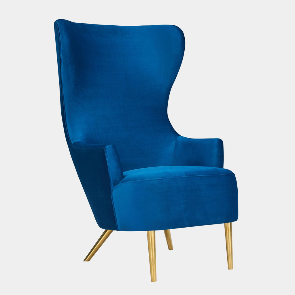 Julia Performance Velvet Wingback Accent Chair