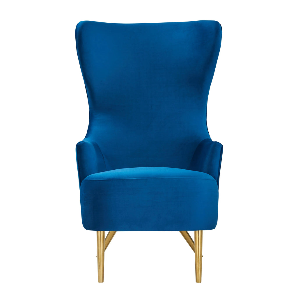 Julia Performance Velvet Wingback Accent Chair