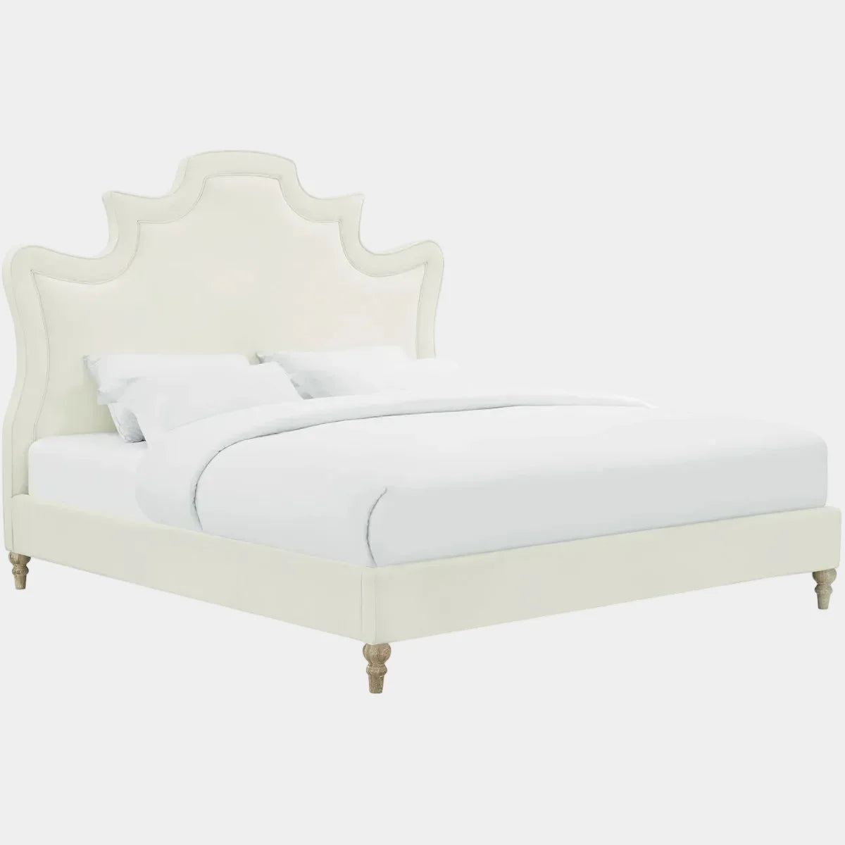Serenity Cream Performance Velvet Bed