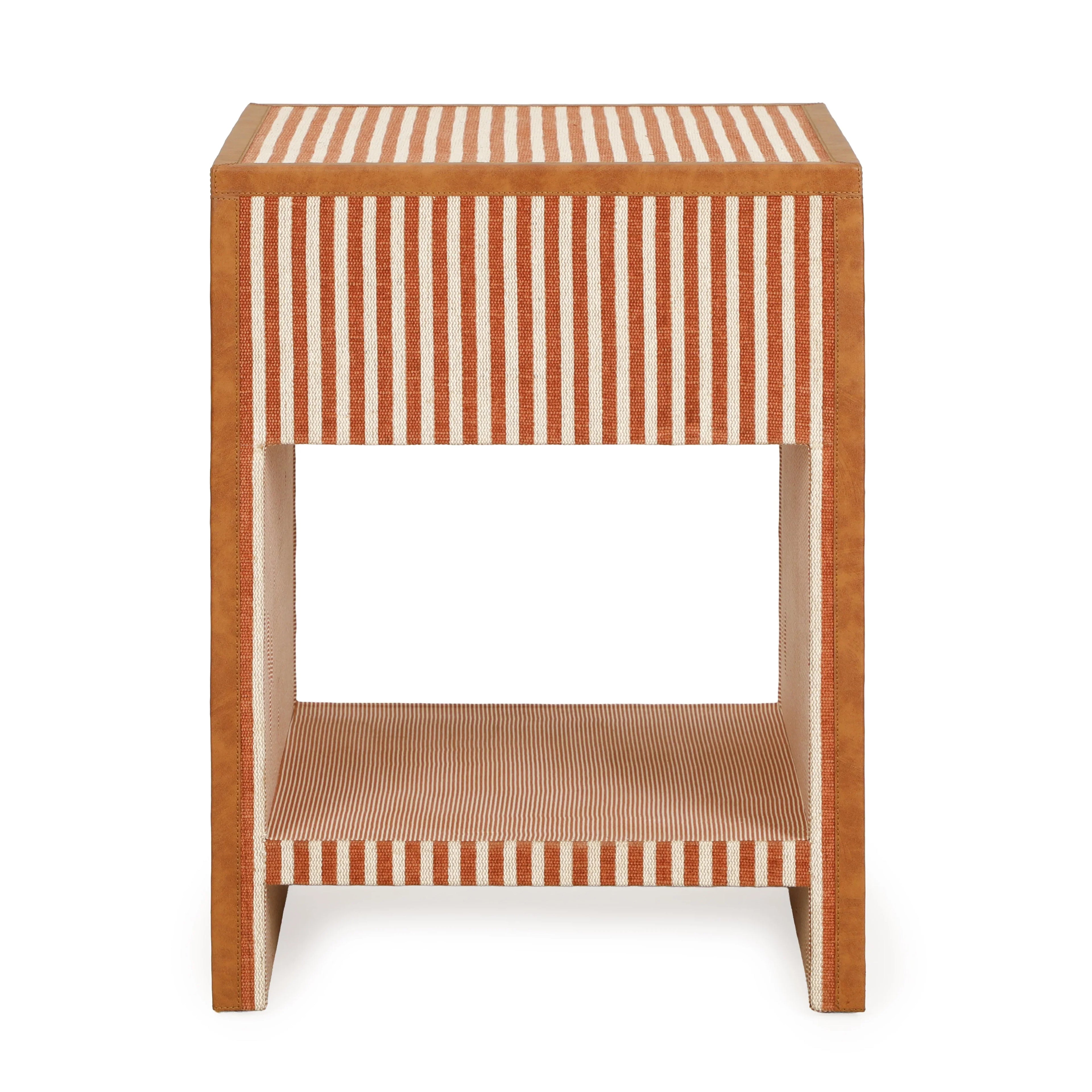 Kora 18" Cotton Jute 1-Drawer Contract-Grade Nightstand