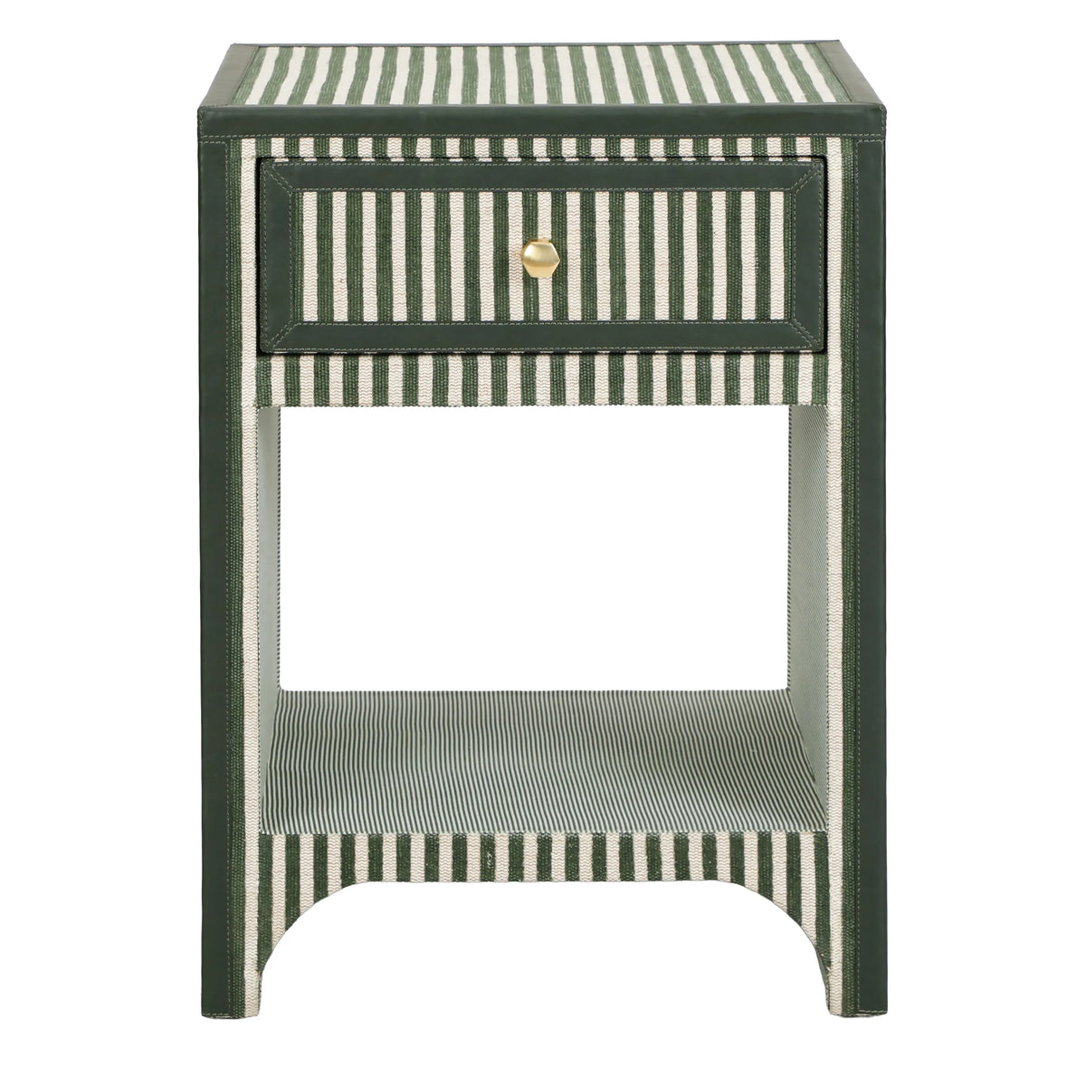 Kora 18" Cotton Jute 1-Drawer Contract-Grade Nightstand
