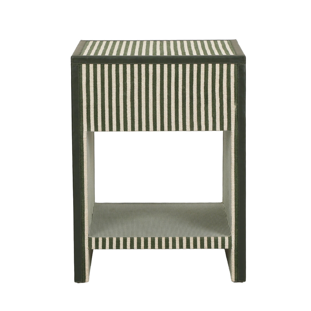 Kora 18" Cotton Jute 1-Drawer Contract-Grade Nightstand