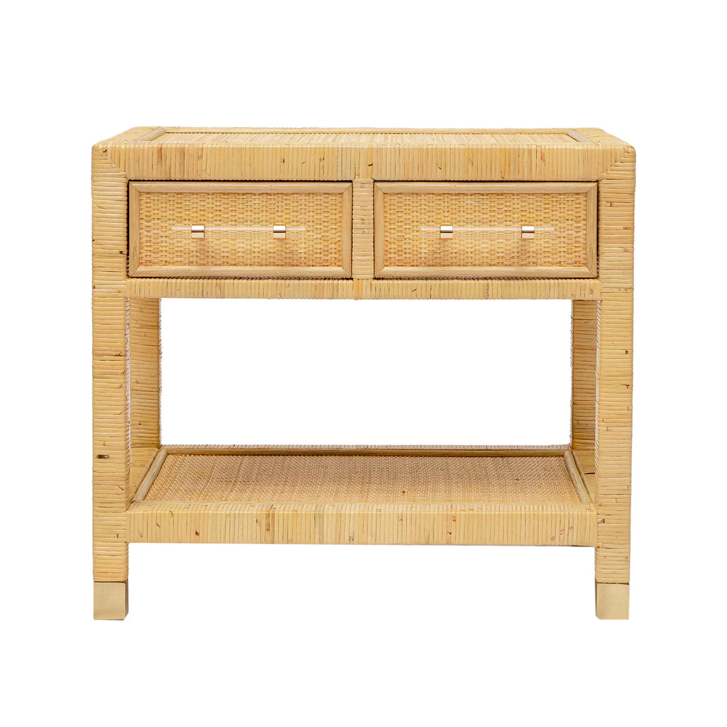 Amara 25" Natural Rattan Nightstand