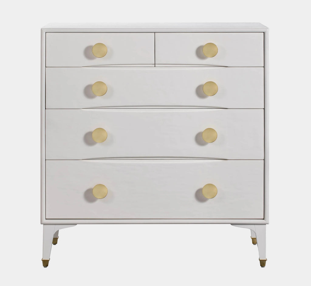 Divine 38" White 5-Drawer Chest