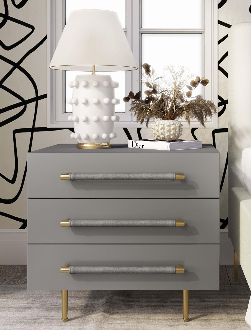 Trident 28" 3-Drawer Nightstand