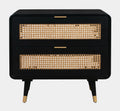 Christine 27" Black 2-Drawer Nightstand