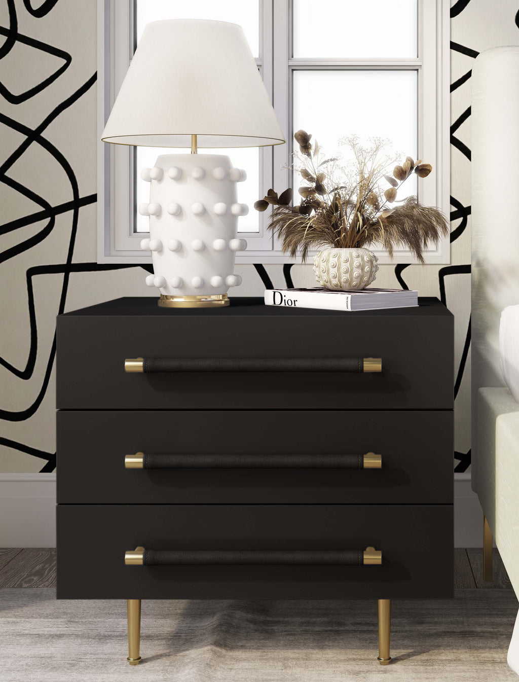 Trident 28" 3-Drawer Nightstand