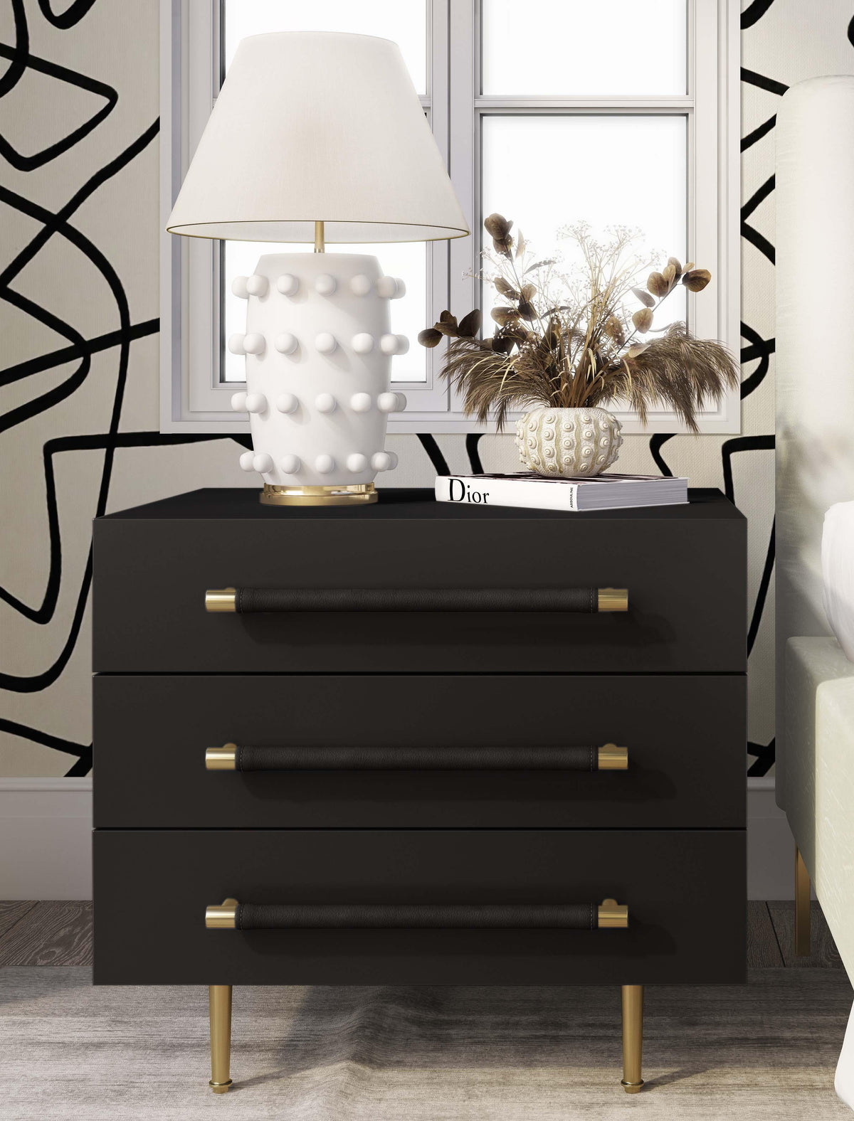 Trident 28" 3-Drawer Nightstand