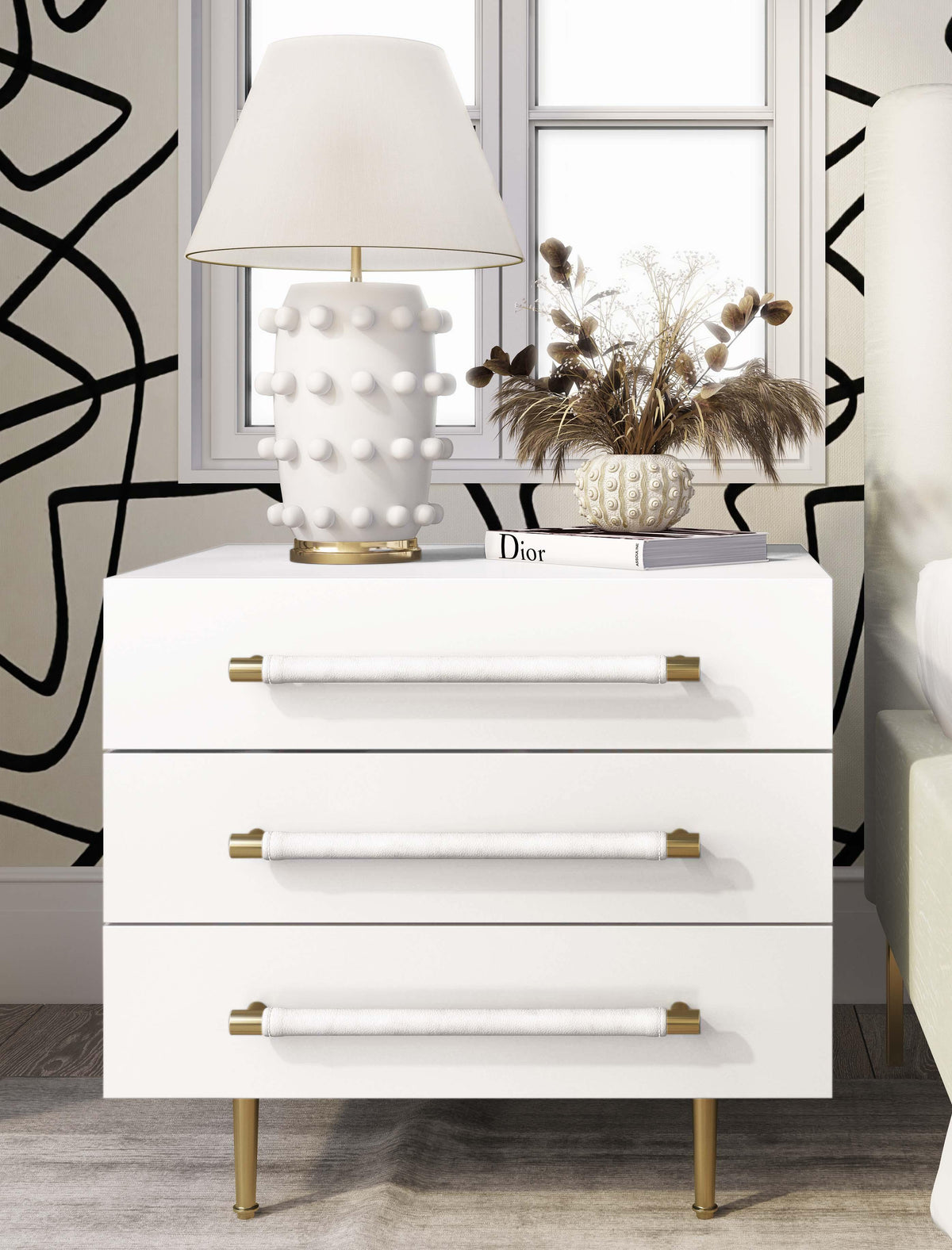 Trident 28" 3-Drawer Nightstand