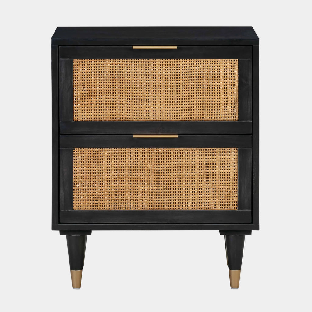 Sierra 22" Cane 2-Drawer Nightstand