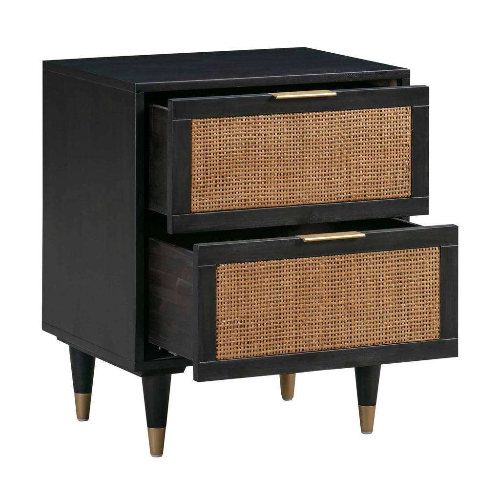 Sierra 22" Cane 2-Drawer Nightstand
