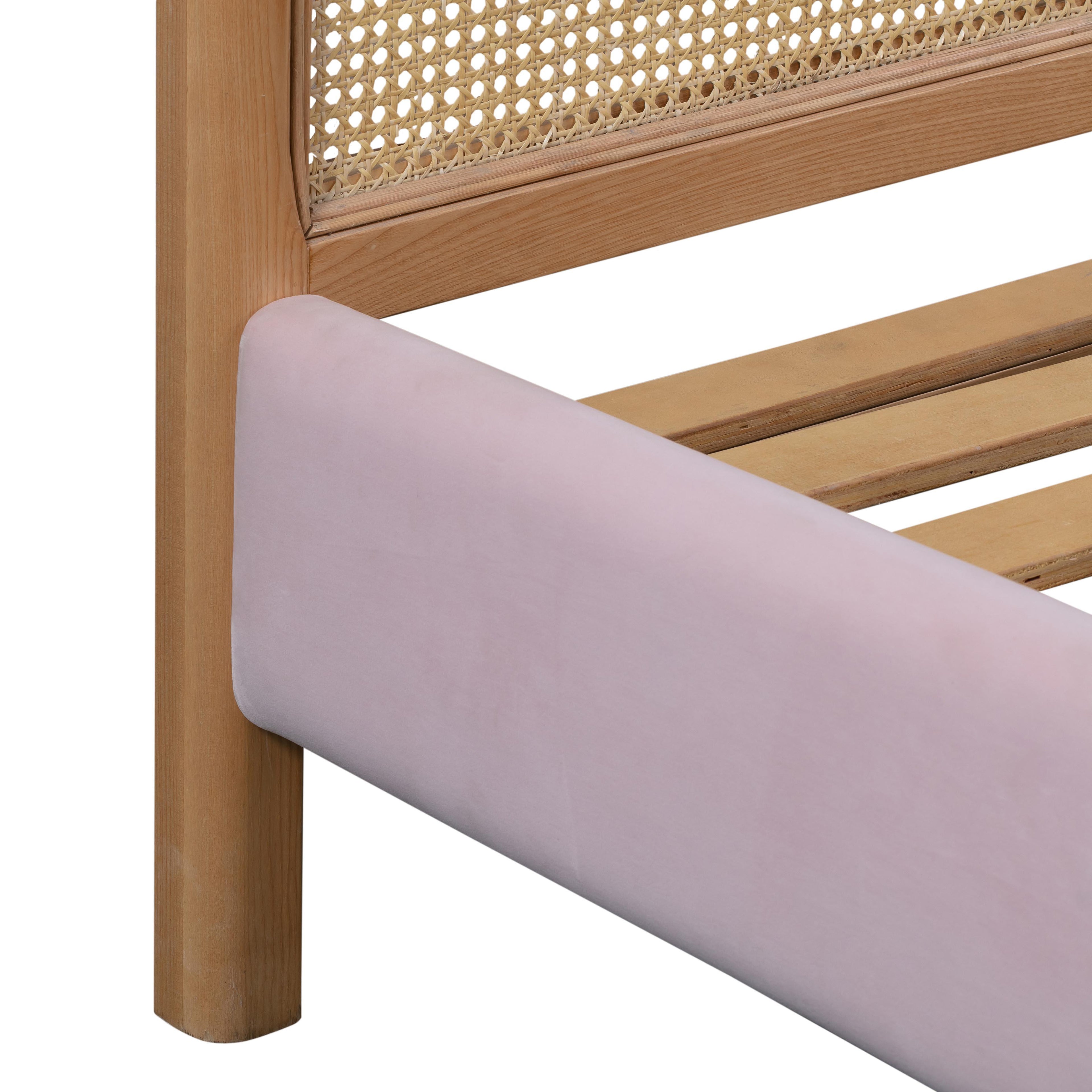 Kavali Performance Velvet and Natural Bed