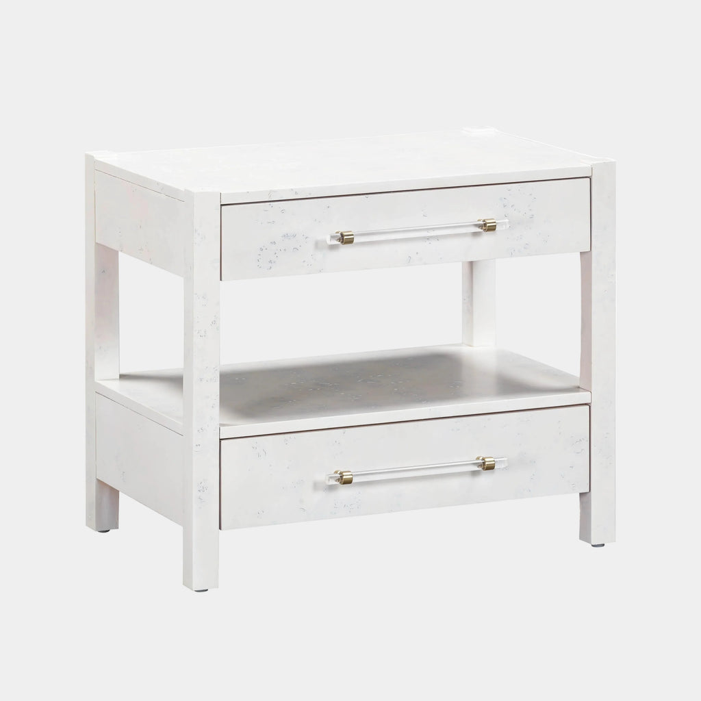 Brandyss 26" Burl 2-Drawer Nightstand