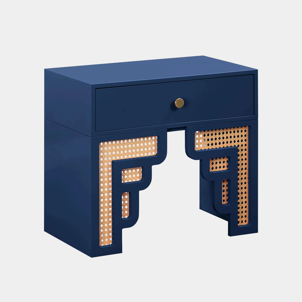 Suzie 26" Rattan Nightstand With Drawer