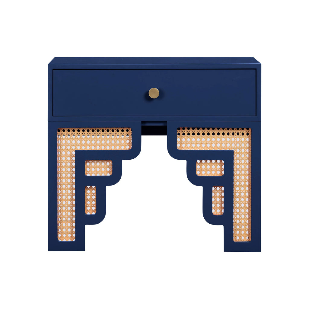 Suzie 26" Rattan Nightstand With Drawer