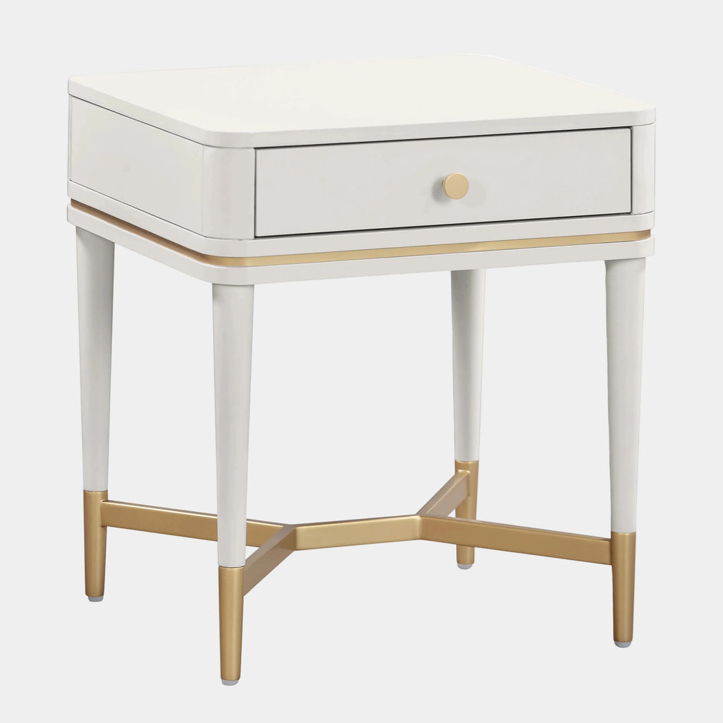 Julieta 19" Acacia Wood Nightstand With Drawer