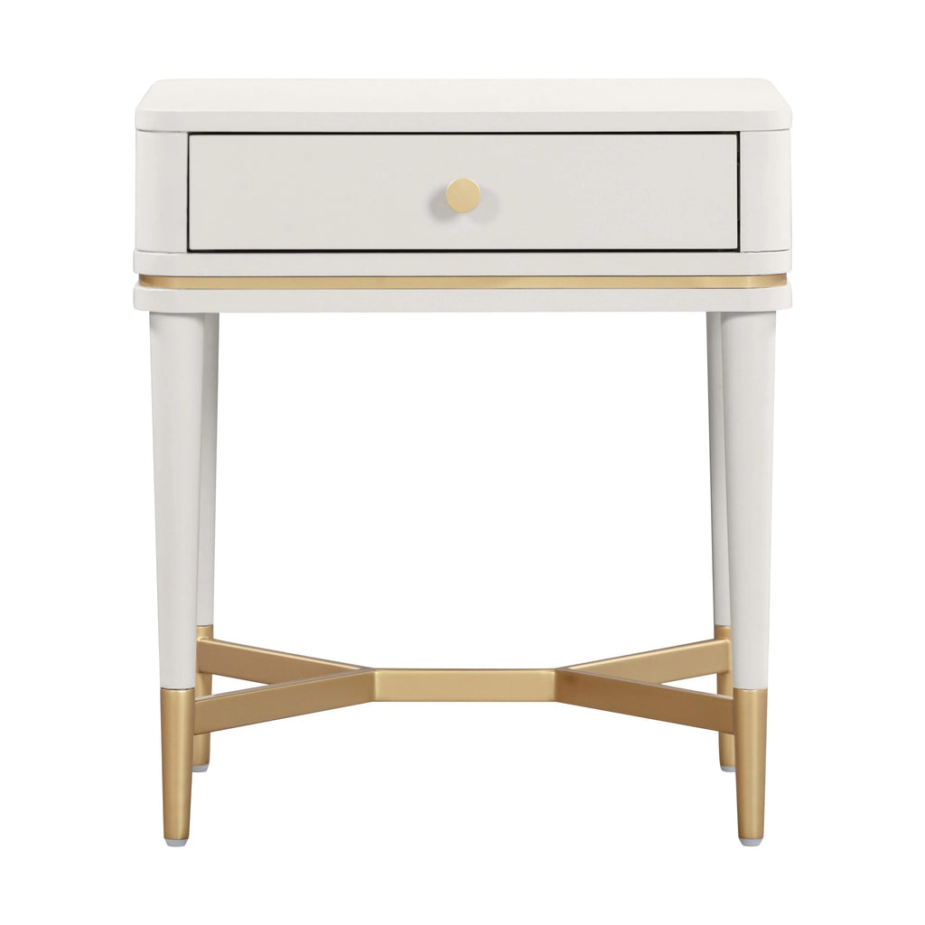 Julieta 19" Acacia Wood Nightstand With Drawer