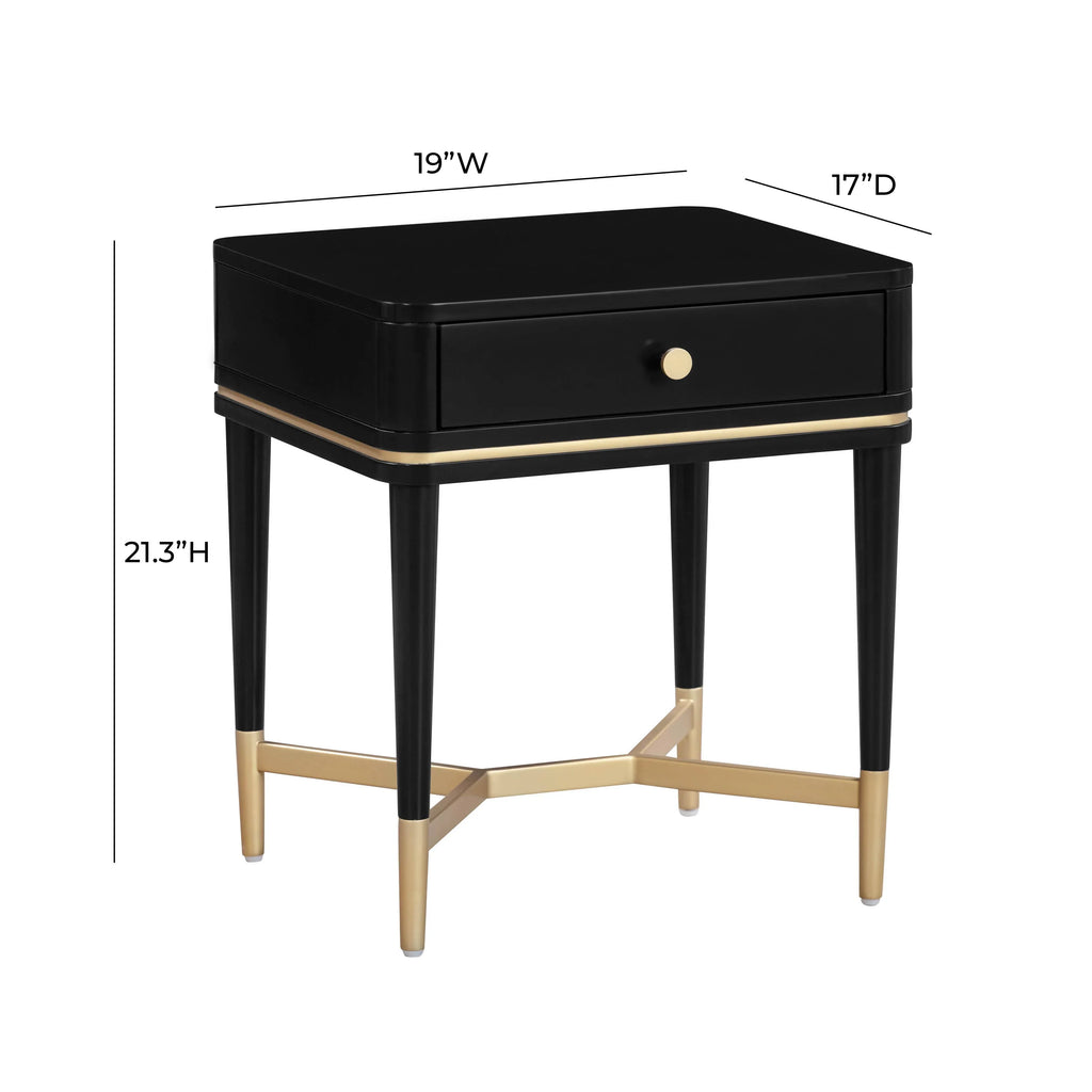 Julieta 19" Acacia Wood Nightstand With Drawer