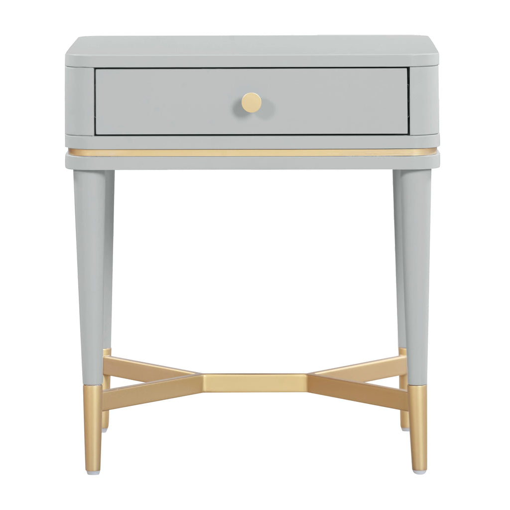 Julieta 19" Acacia Wood Nightstand With Drawer