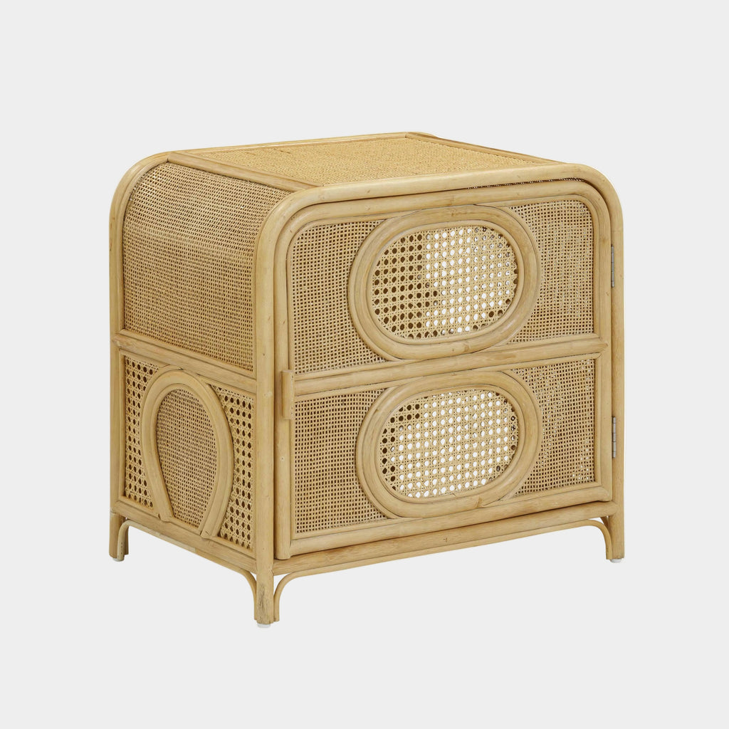 Tina 27" Rattan Nightstand With Storage