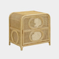 Tina 27" Rattan Nightstand With Storage