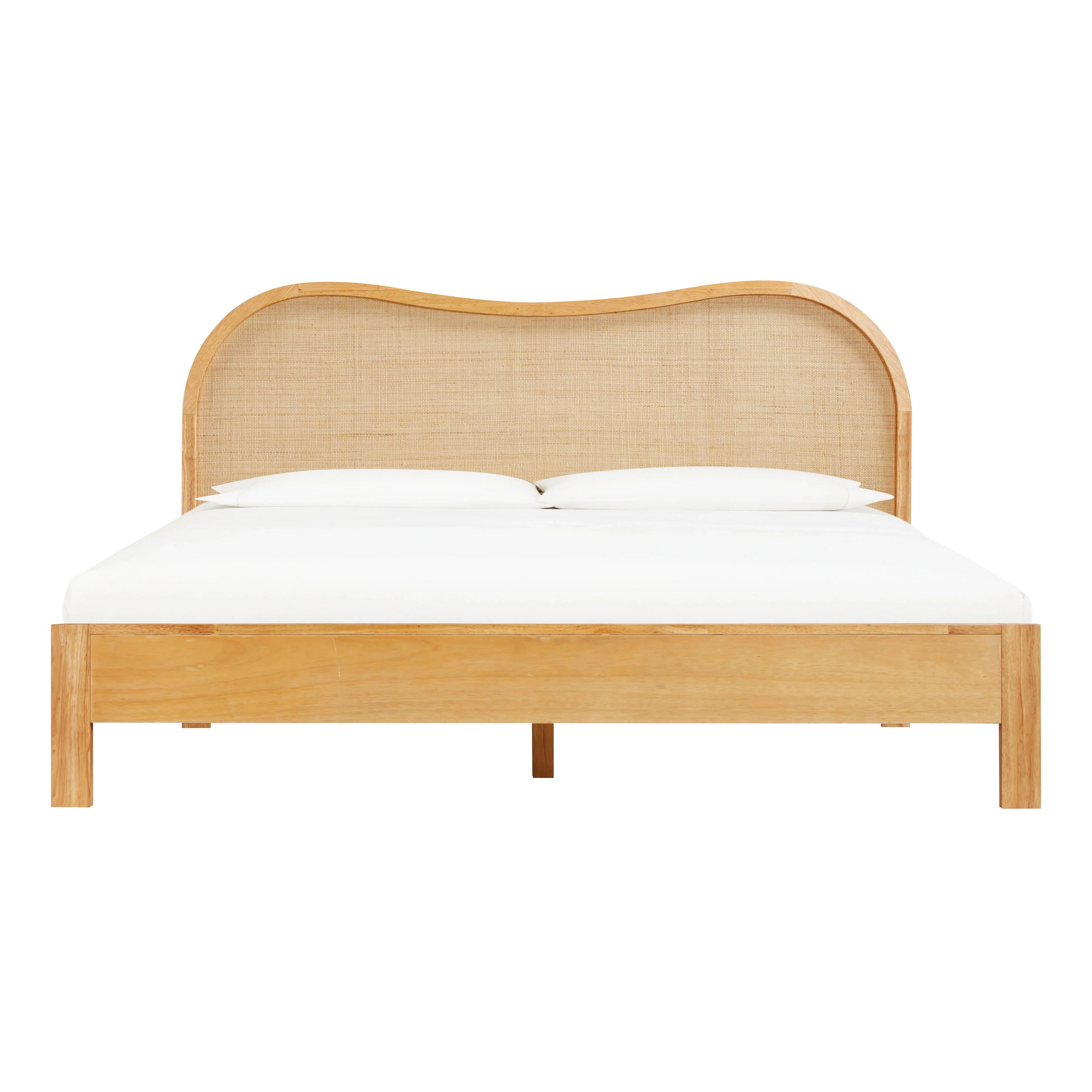 Grappa Natural Wood & Raffia Bed