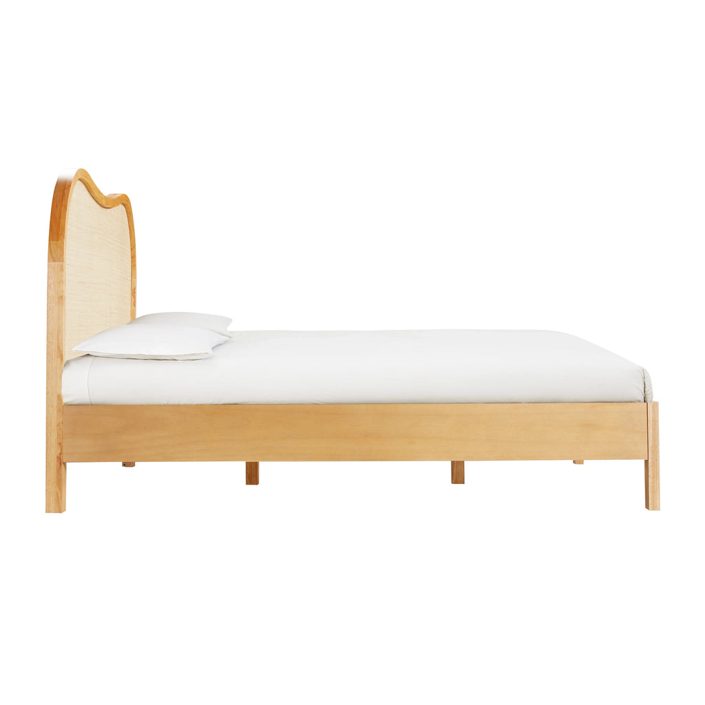 Grappa Natural Wood & Raffia Bed
