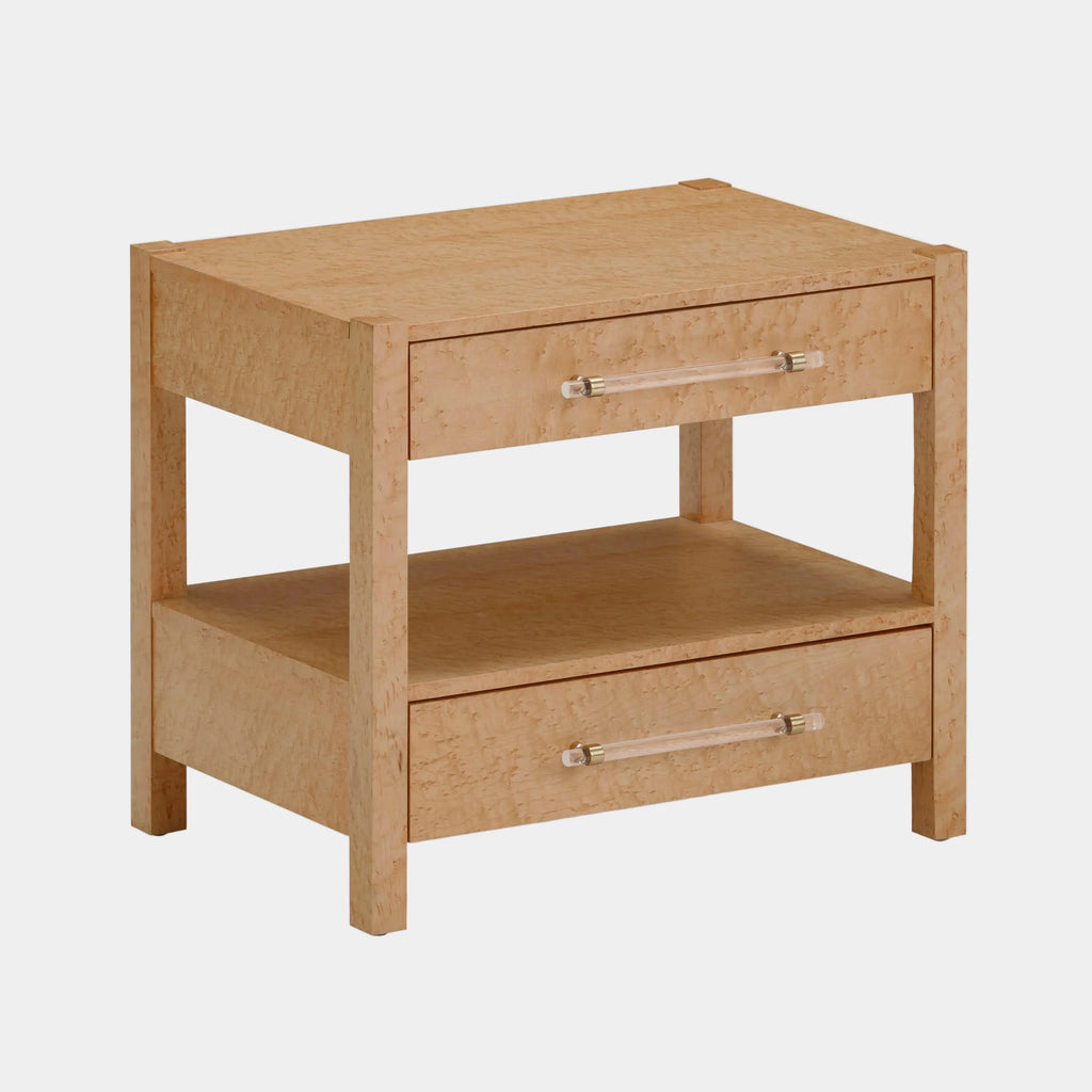 Brandyss 26" Burl 2-Drawer Nightstand
