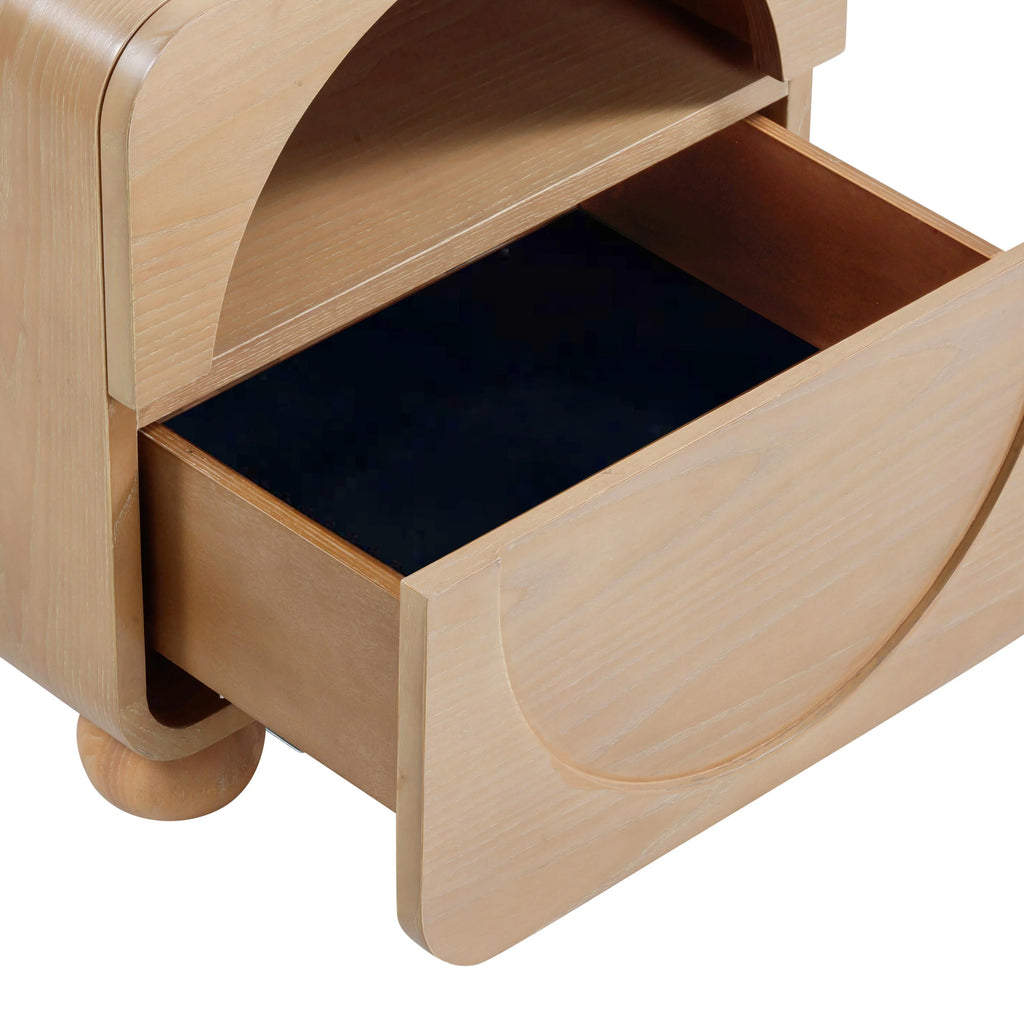 Moonrise 20" Natural Ash Nightstand With Drawer