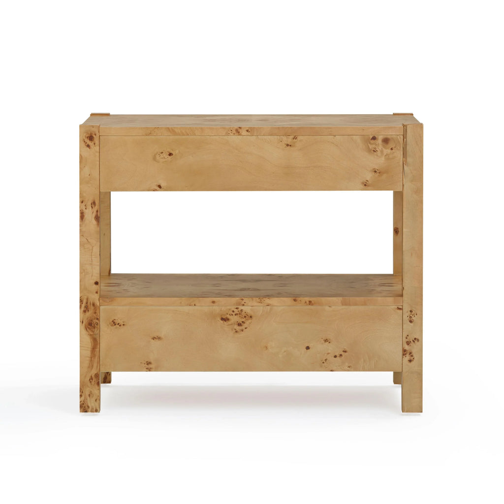 Brandyss 26" Burl 2-Drawer Nightstand