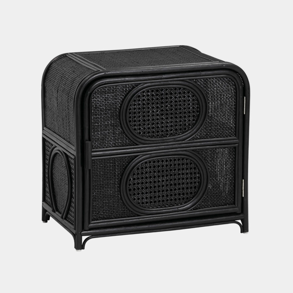 Tina 27" Rattan Nightstand With Storage