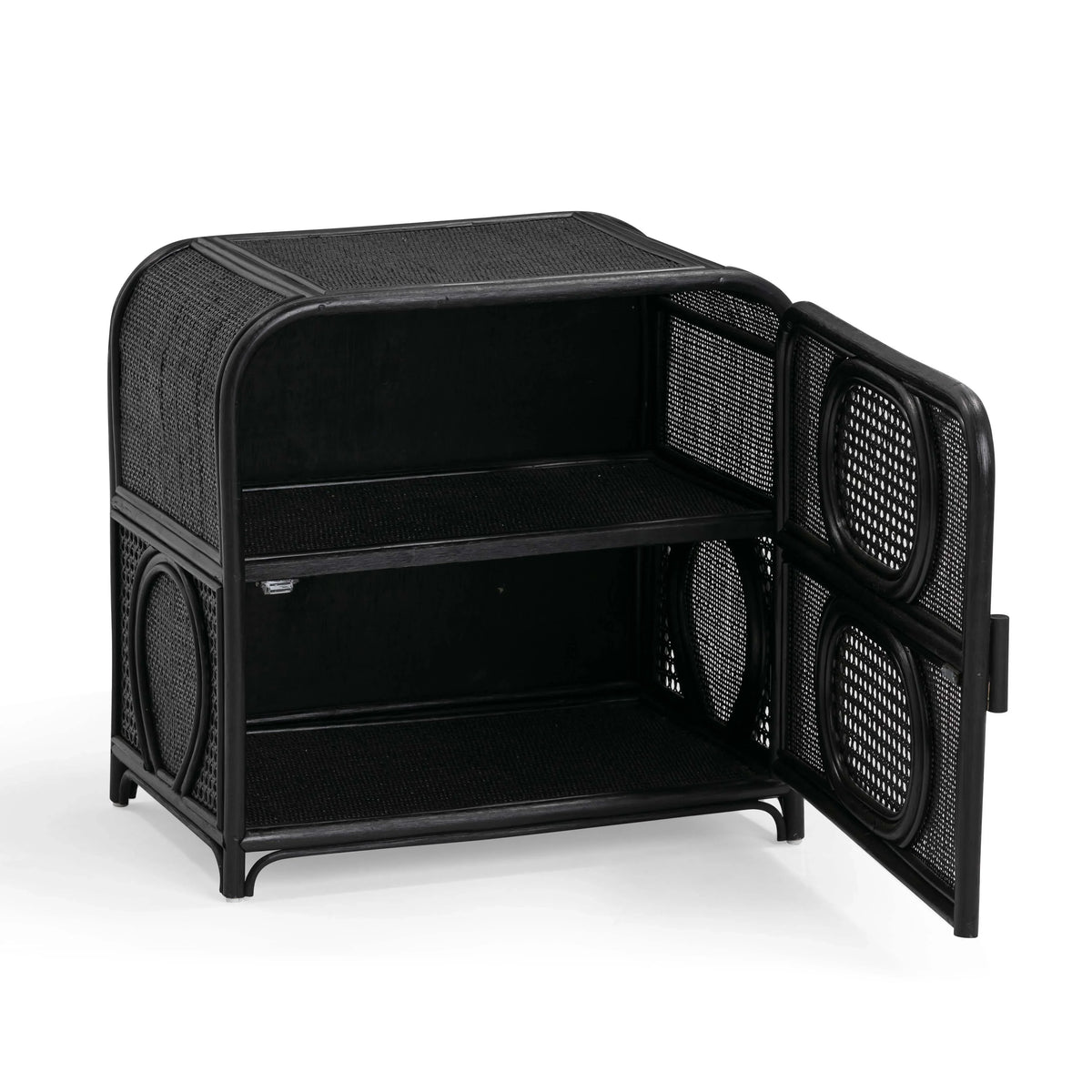 Tina 27" Rattan Nightstand With Storage