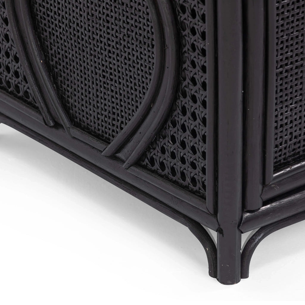 Tina 27" Rattan Nightstand With Storage