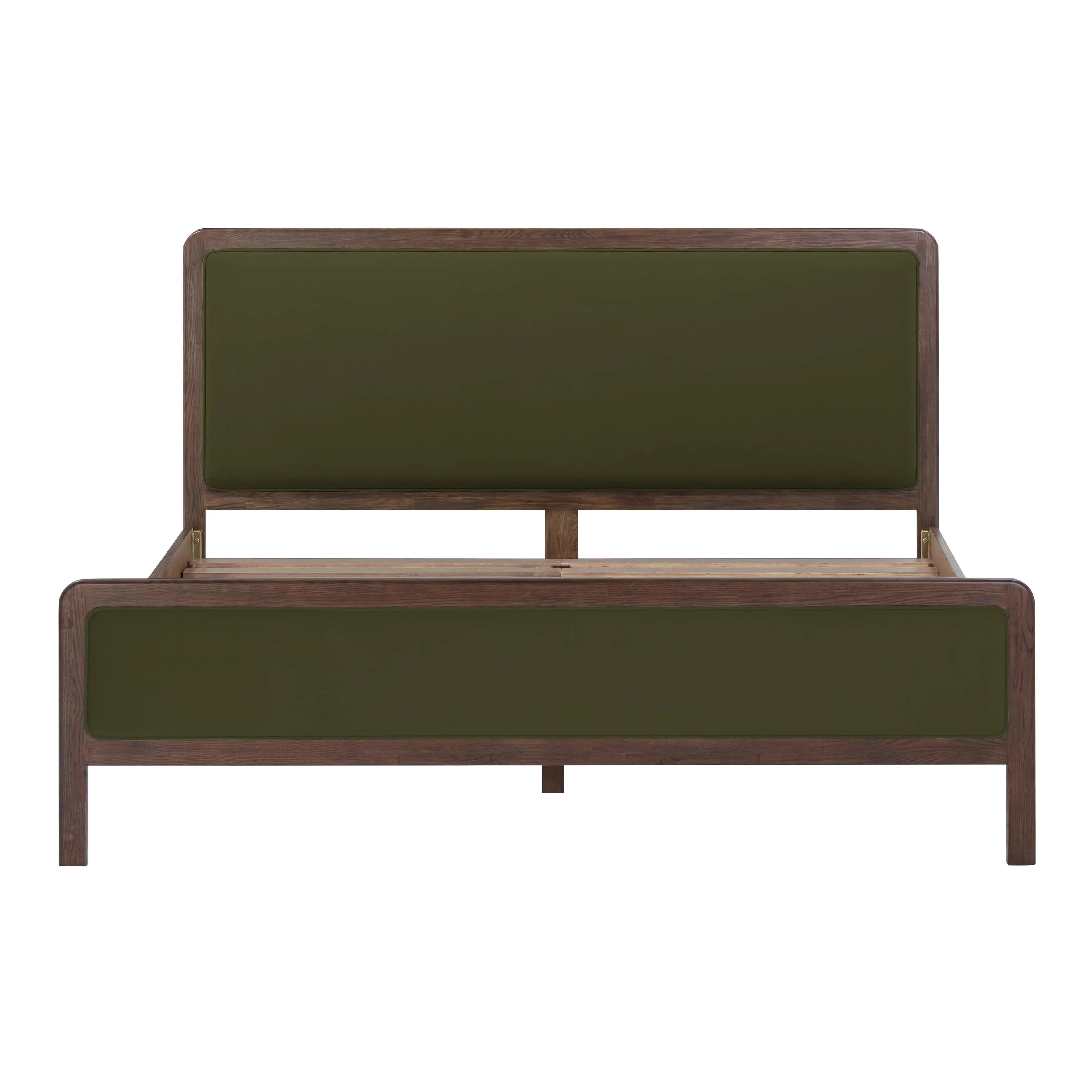 Hella Velvet and Ash Wood Bed