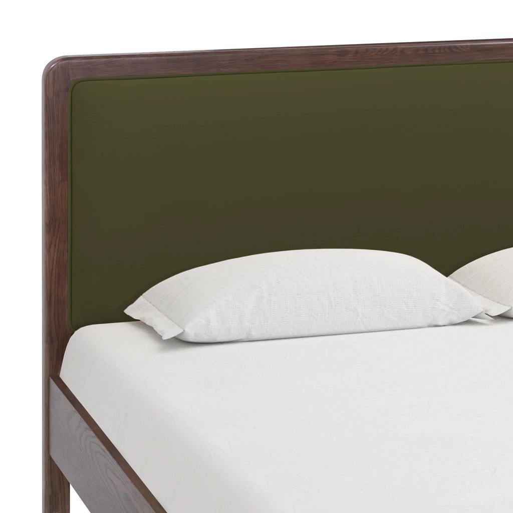 Hella Velvet and Ash Wood Bed